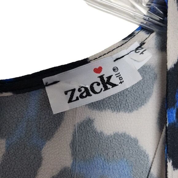 ASOS John Zack Long Sleeve Wrap Tie Waist Dress in Leopard Size 8 - Picture 14 of 15